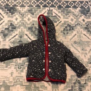 Reversible cozy hooded coat